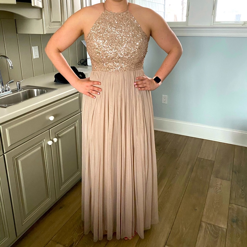 Golds sequin dress, size 10.